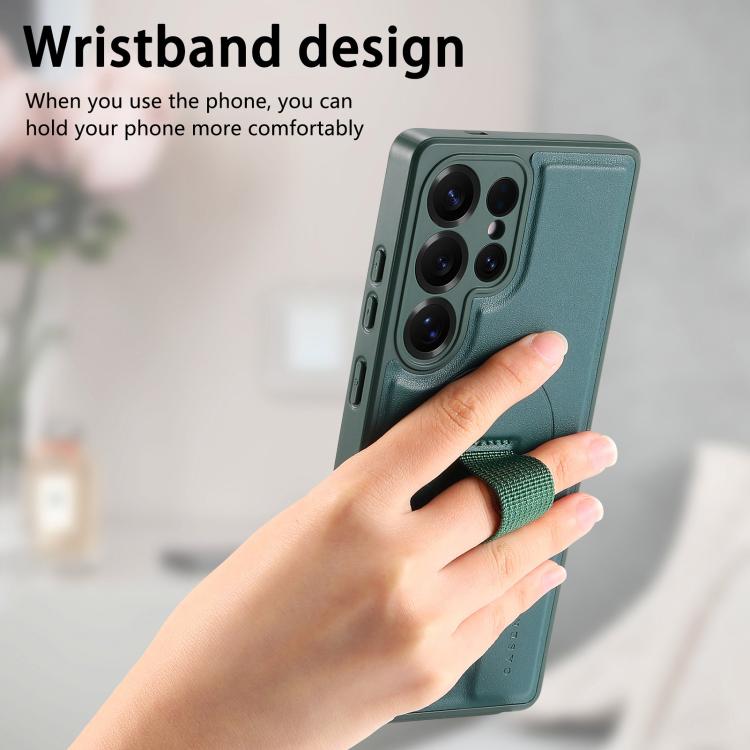 For Samsung Galaxy S25 Ultra 5G CaseNeo Finger Grip Wristband MagSafe Back Phone Case