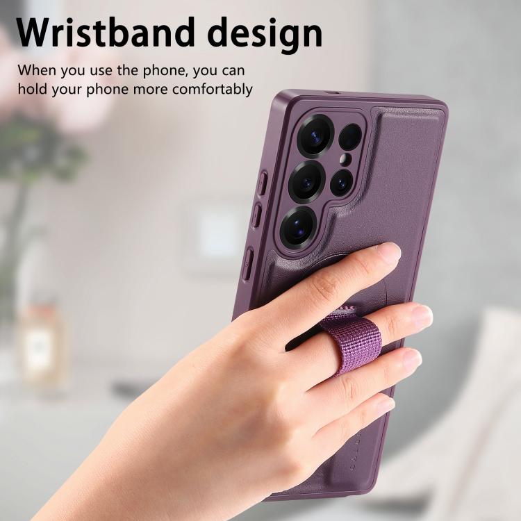 For Samsung Galaxy S25 Ultra 5G CaseNeo Finger Grip Wristband MagSafe Back Phone Case