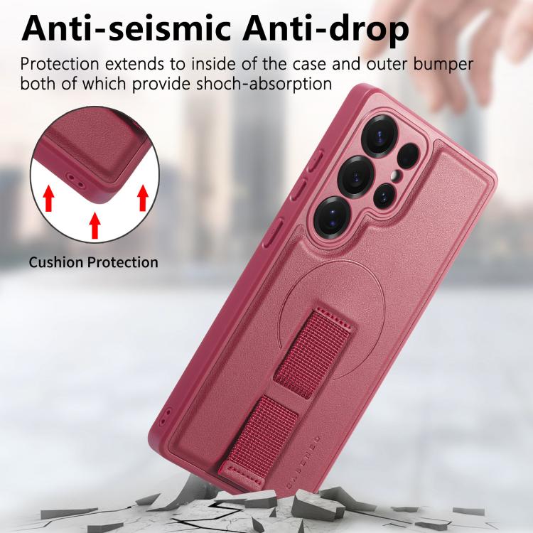 For Samsung Galaxy S25 Ultra 5G CaseNeo Finger Grip Wristband MagSafe Back Phone Case