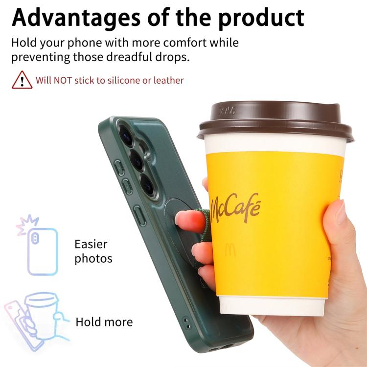 For Samsung Galaxy S25 5G CaseNeo Finger Grip Wristband MagSafe Back Phone Case