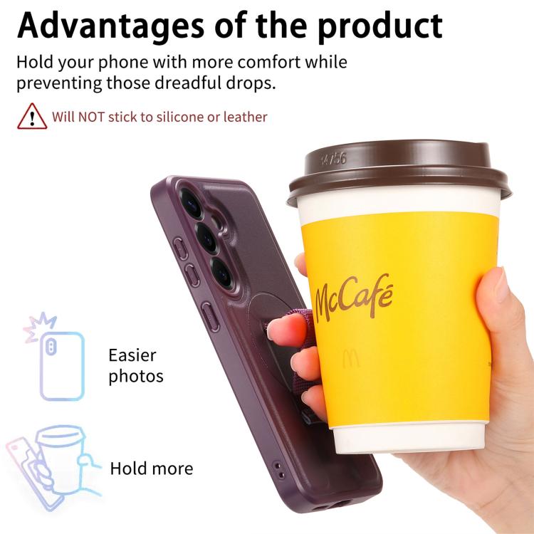 For Samsung Galaxy S25 5G CaseNeo Finger Grip Wristband MagSafe Back Phone Case