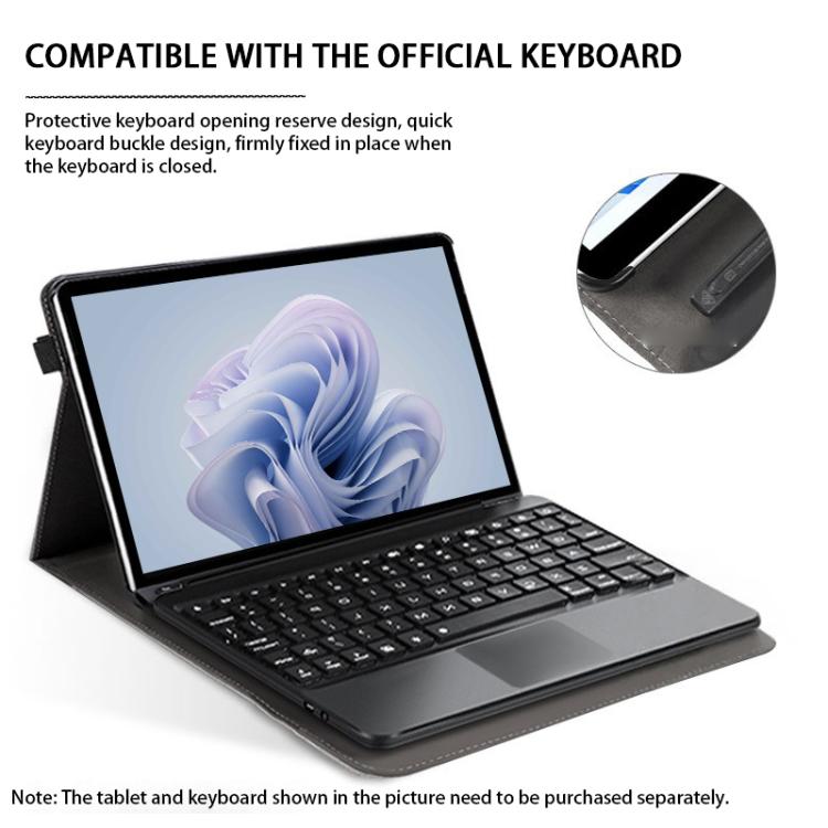 For Microsoft Surface Pro 12 Cloth Texture Stitching Leather Tablet Case