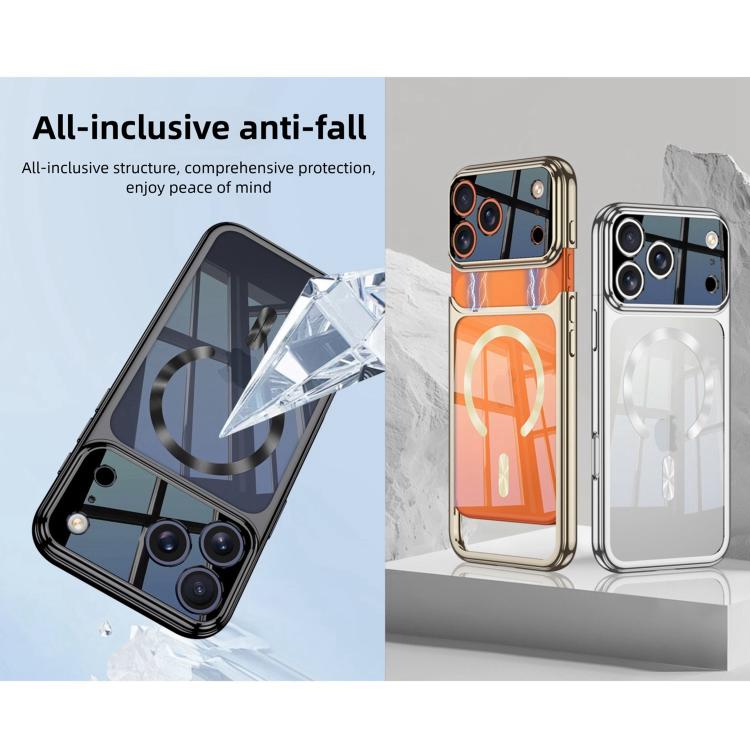 For iPhone 17 Pro Max GKK Electroplating Phantom Splicing MagSafe Magnetic Phone Case