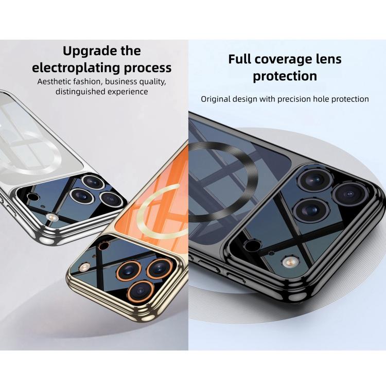 For iPhone 17 Pro Max GKK Electroplating Phantom Splicing MagSafe Magnetic Phone Case
