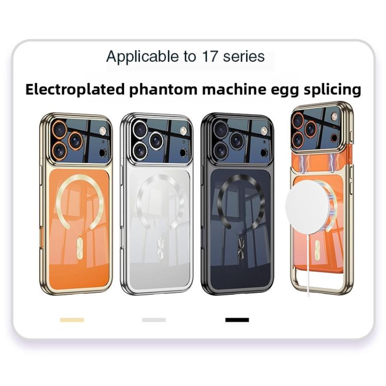 For iPhone 17 Pro Max GKK Electroplating Phantom Splicing MagSafe Magnetic Phone Case
