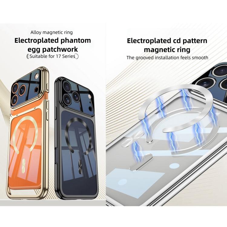 For iPhone 17 Pro Max GKK Electroplating Phantom Splicing MagSafe Magnetic Phone Case