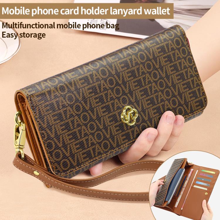 VIETAO VT-ZP-243 Multifunctional Leather Phone Bag with Lanyard