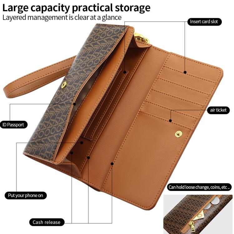 VIETAO VT-ZP-243 Multifunctional Leather Phone Bag with Lanyard