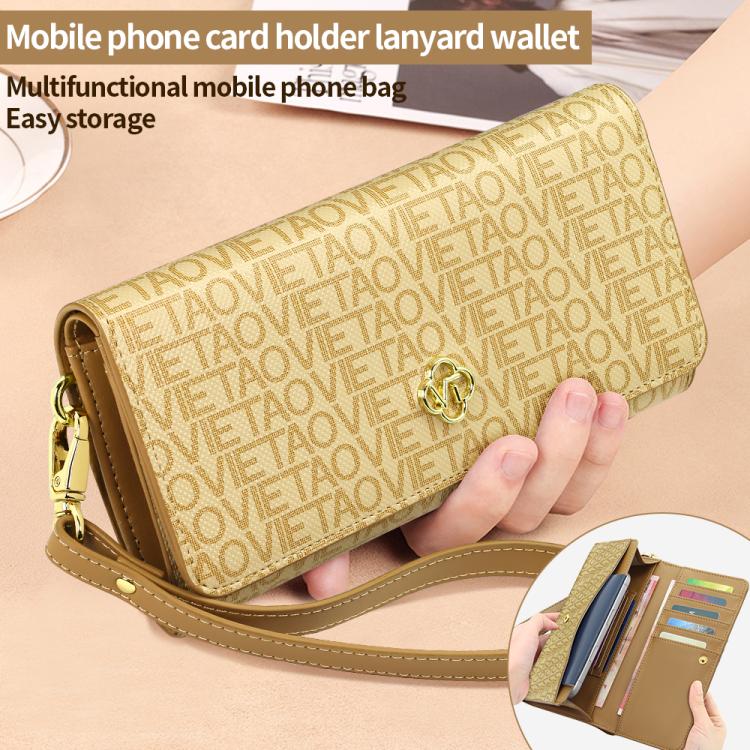 VIETAO VT-ZP-243 Multifunctional Leather Phone Bag with Lanyard