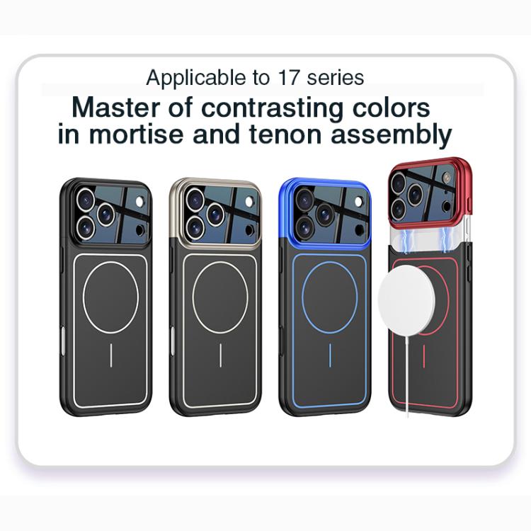 For iPhone 17 Pro Max GKK Color Master Splicing MagSafe Magnetic Frame Phone Case