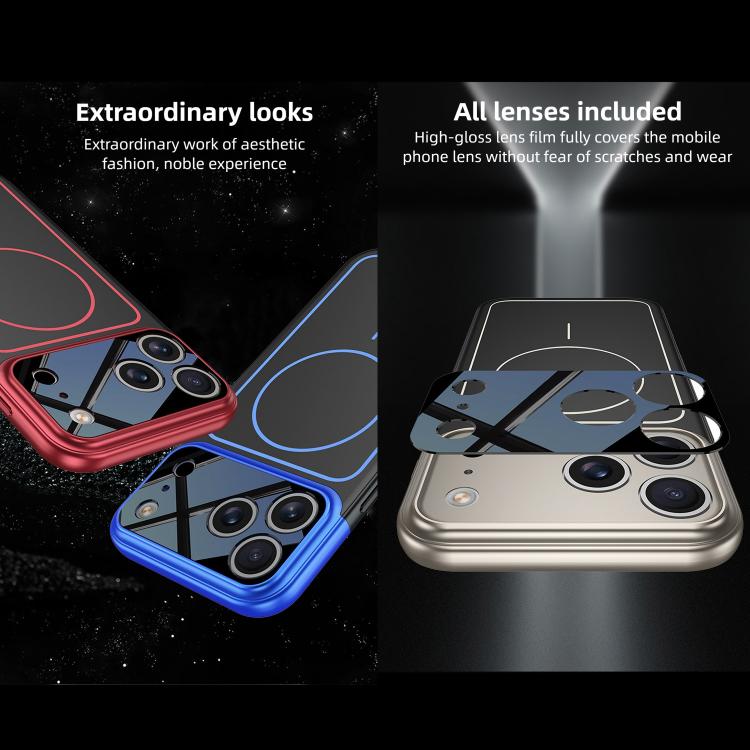 For iPhone 17 Pro Max GKK Color Master Splicing MagSafe Magnetic Frame Phone Case