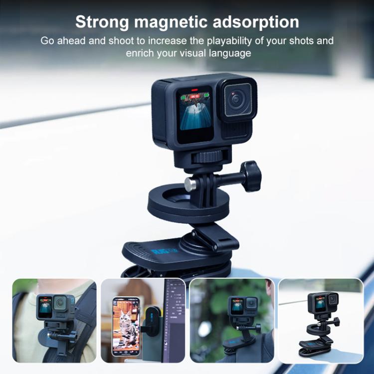RUIGPRO Magnetic Backpack Clip Mount for Phone & Camera, Type:Clip + Base