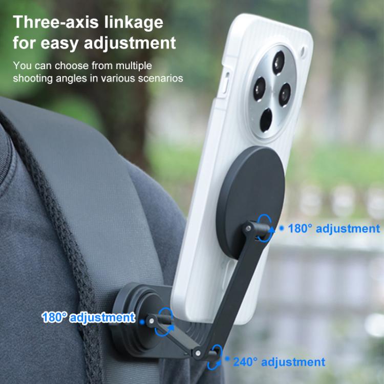 RUIGPRO Magnetic Backpack Clip Mount for Phone & Camera, Type:Clip + Base