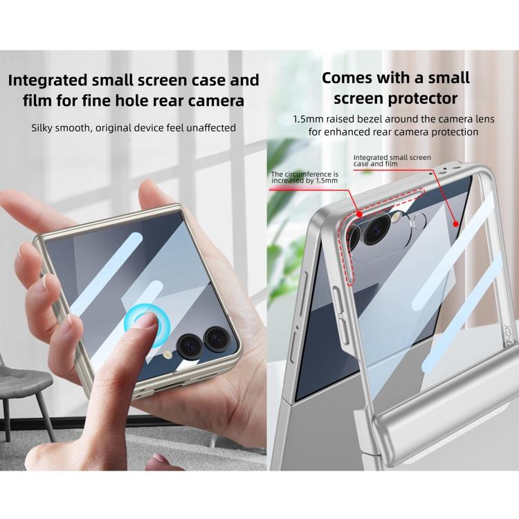 For Samsung Galaxy Z Flip7 5G GKK Integrated MagSafe Magnetic Hinge Full Cover Phone Case