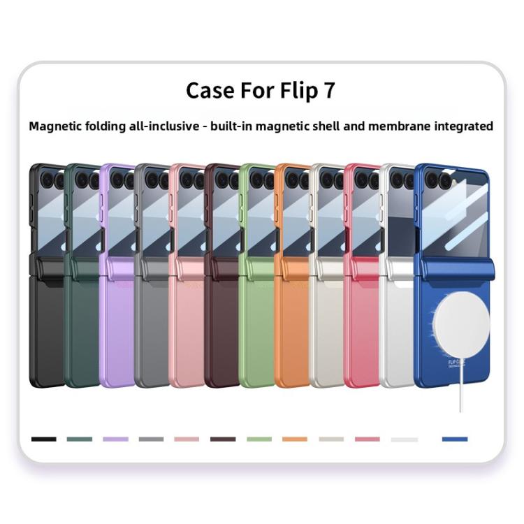 For Samsung Galaxy Z Flip7 5G GKK Integrated MagSafe Magnetic Hinge Full Cover Phone Case