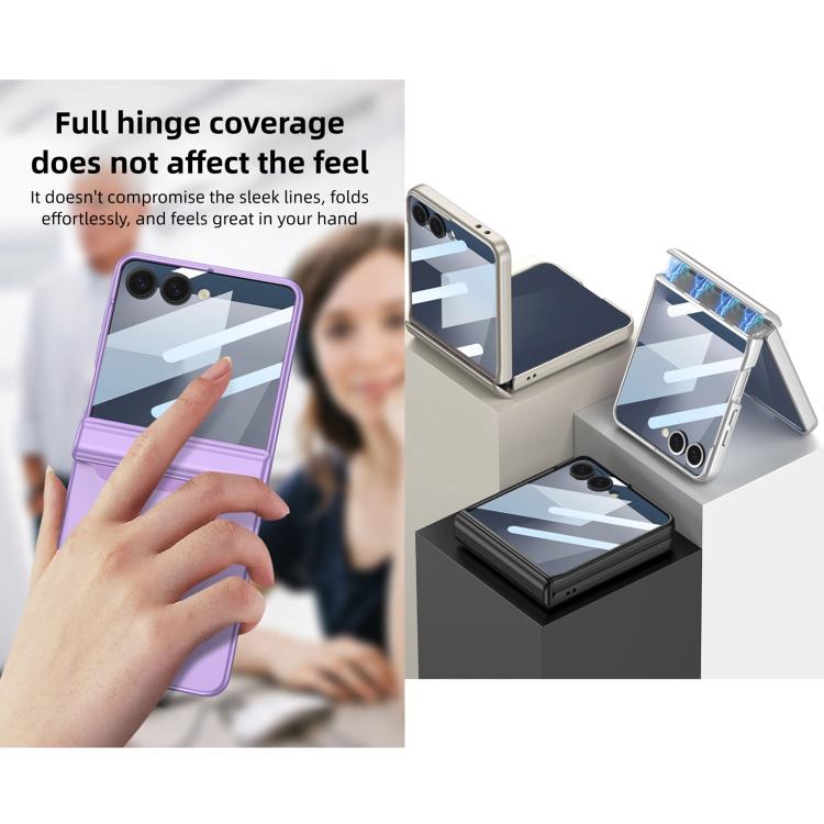 For Samsung Galaxy Z Flip7 5G GKK Integrated MagSafe Magnetic Hinge Full Cover Phone Case