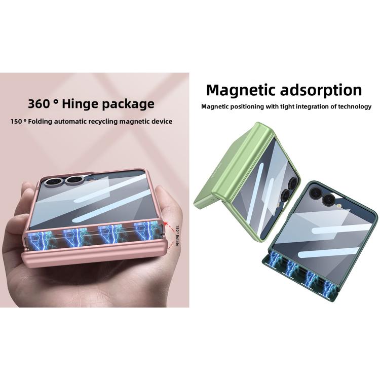 For Samsung Galaxy Z Flip7 5G GKK Integrated MagSafe Magnetic Hinge Full Cover Phone Case