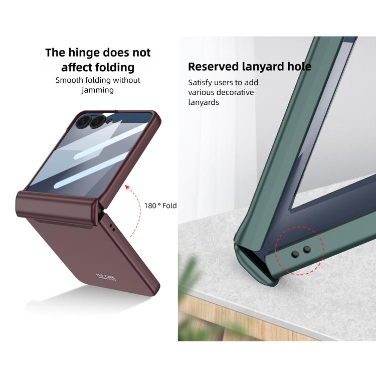 For Samsung Galaxy Z Flip7 5G GKK Integrated MagSafe Magnetic Hinge Full Cover Phone Case