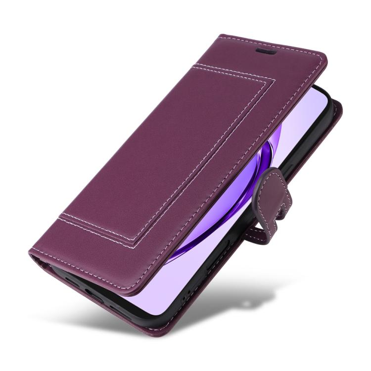 For OPPO A3x 4G / 5G India / A3 5G / 4G Global Stitched Magnetic Buckle Leather Phone Case