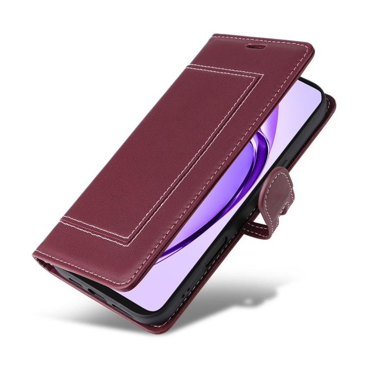 For OPPO A3x 4G / 5G India / A3 5G / 4G Global Stitched Magnetic Buckle Leather Phone Case