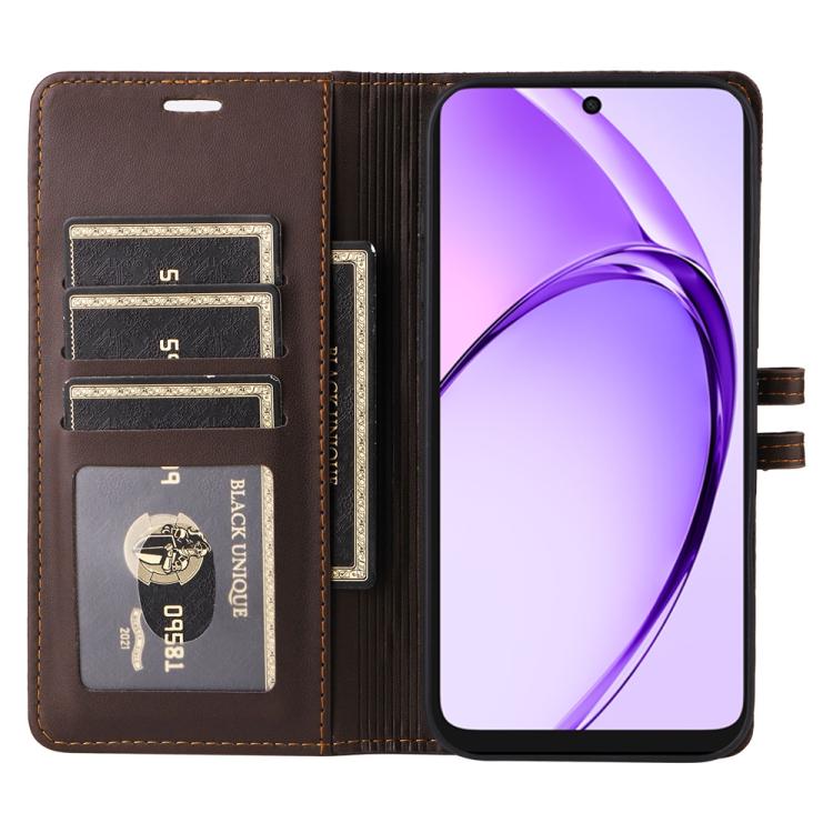 For OPPO A3x 4G / 5G India / A3 5G / 4G Global Stitched Magnetic Buckle Leather Phone Case