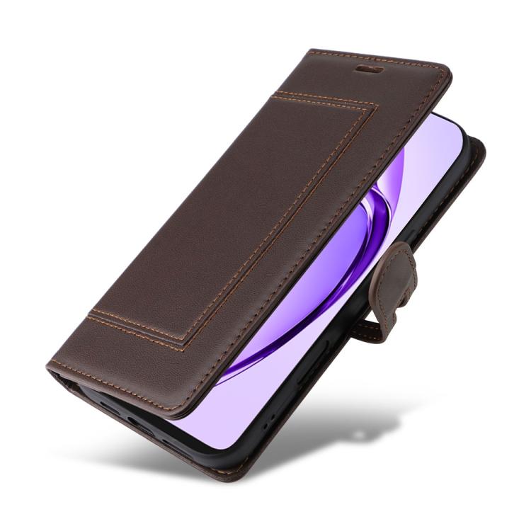 For OPPO A3x 4G / 5G India / A3 5G / 4G Global Stitched Magnetic Buckle Leather Phone Case