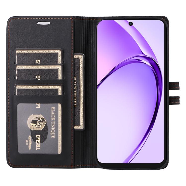 For OPPO A3x 4G / 5G India / A3 5G / 4G Global Stitched Magnetic Buckle Leather Phone Case