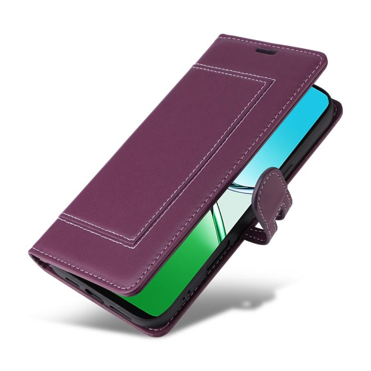 For OPPO A5 Pro 4G / 5G Global / A5 Energy 5G Stitched Magnetic Buckle Leather Phone Case