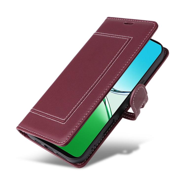 For OPPO A5 Pro 4G / 5G Global / A5 Energy 5G Stitched Magnetic Buckle Leather Phone Case