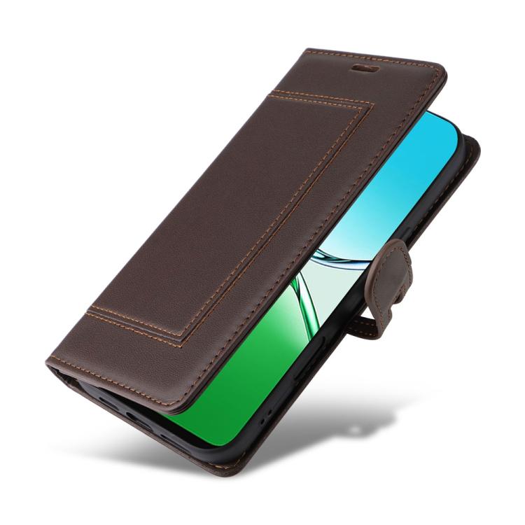 For OPPO A5 Pro 4G / 5G Global / A5 Energy 5G Stitched Magnetic Buckle Leather Phone Case