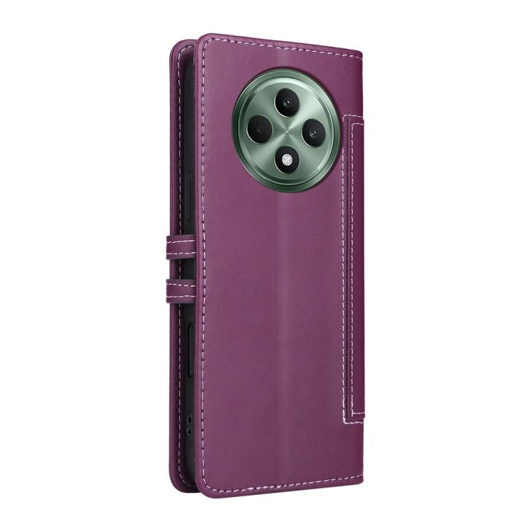 For OPPO Reno12 F 4G / 5G Global / F27 Stitched Magnetic Buckle Leather Phone Case