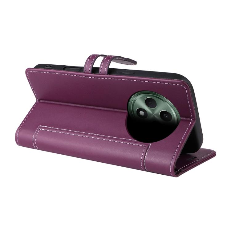 For OPPO Reno12 F 4G / 5G Global / F27 Stitched Magnetic Buckle Leather Phone Case