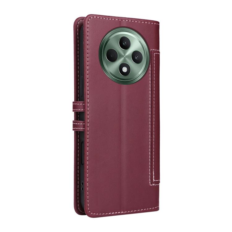 For OPPO Reno12 F 4G / 5G Global / F27 Stitched Magnetic Buckle Leather Phone Case