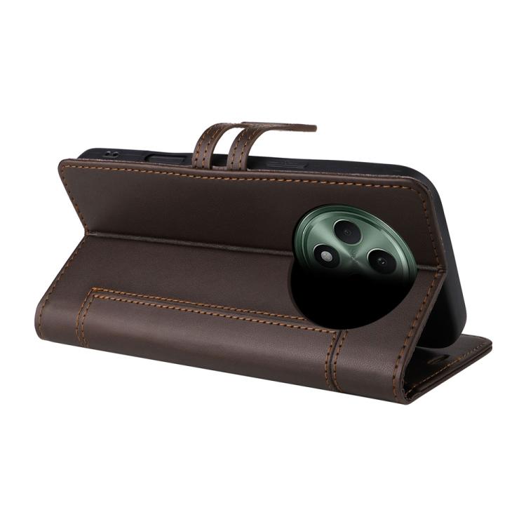 For OPPO Reno12 F 4G / 5G Global / F27 Stitched Magnetic Buckle Leather Phone Case