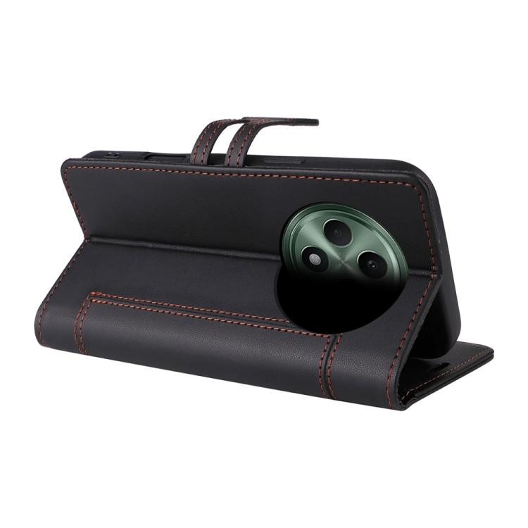 For OPPO Reno12 F 4G / 5G Global / F27 Stitched Magnetic Buckle Leather Phone Case