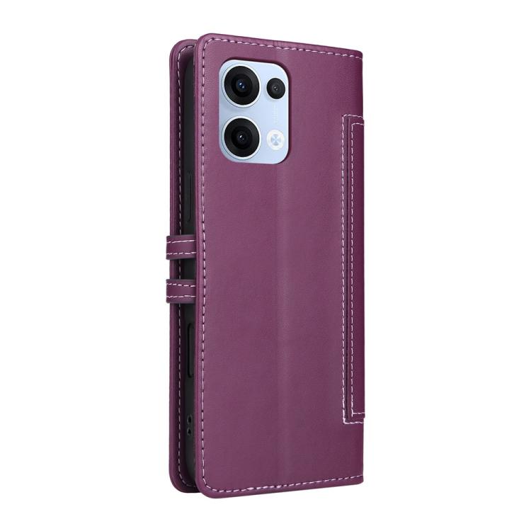 For OPPO Reno14 5G / Reno13 5G Global Stitched Magnetic Buckle Leather Phone Case