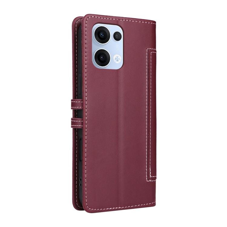 For OPPO Reno14 5G / Reno13 5G Global Stitched Magnetic Buckle Leather Phone Case