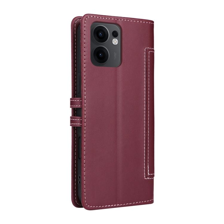 For OPPO Reno13 F 4G / 5G Global Stitched Magnetic Buckle Leather Phone Case