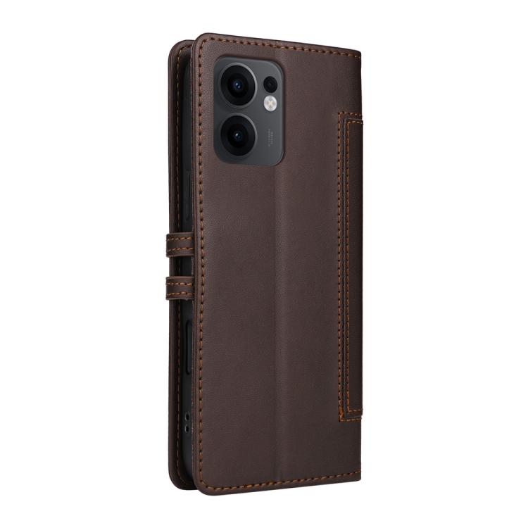 For OPPO Reno13 F 4G / 5G Global Stitched Magnetic Buckle Leather Phone Case