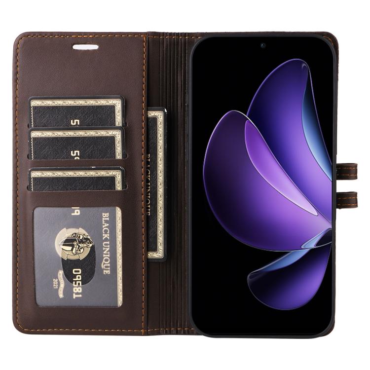 For OPPO Reno13 F 4G / 5G Global Stitched Magnetic Buckle Leather Phone Case