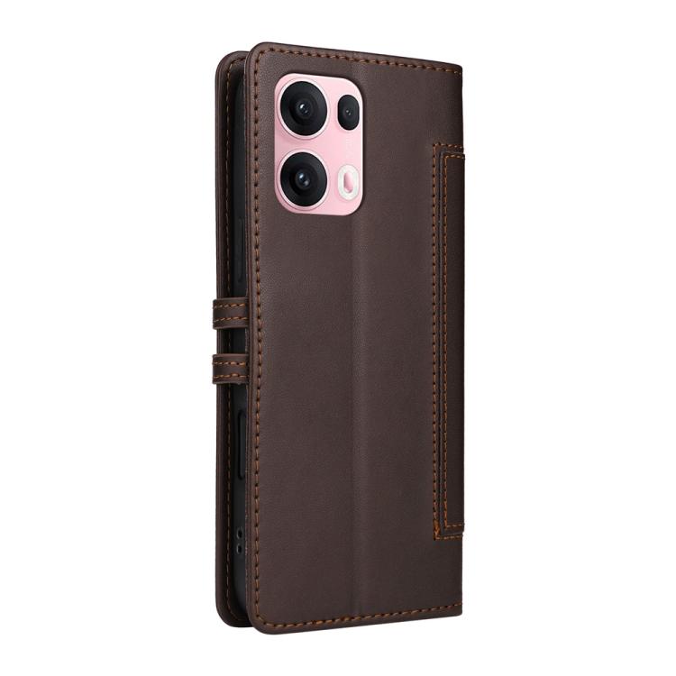 For OPPO Reno14 Pro / Reno13 Pro Global Stitched Magnetic Buckle Leather Phone Case
