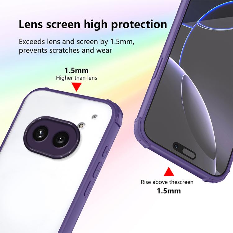 For Nothing Phone 2a Four Corners Shield Shockproof TPU Hybrid PC Phone Case