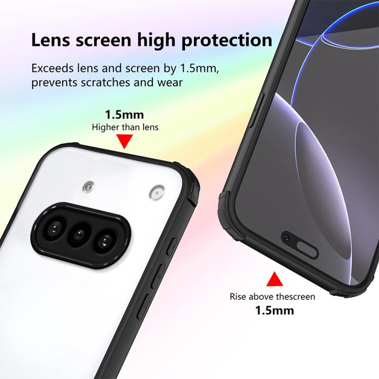 For Nothing Phone 3a Four Corners Shield Shockproof TPU Hybrid PC Phone Case