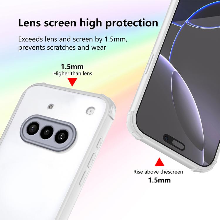 For Nothing Phone 3a Four Corners Shield Shockproof TPU Hybrid PC Phone Case