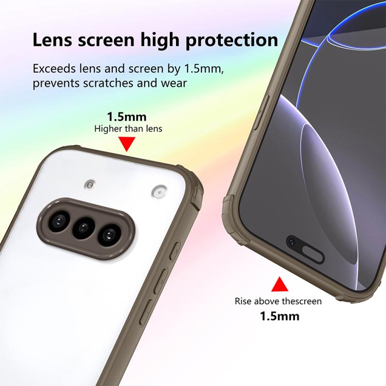 For Nothing Phone 3a Four Corners Shield Shockproof TPU Hybrid PC Phone Case