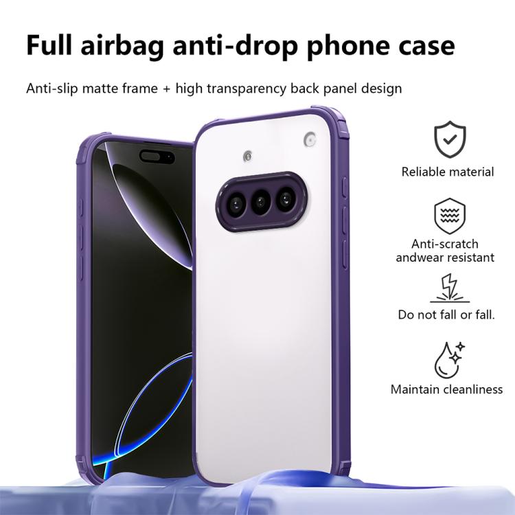 For Nothing Phone 3a Four Corners Shield Shockproof TPU Hybrid PC Phone Case
