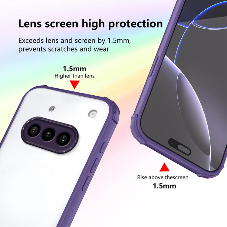 For Nothing Phone 3a Four Corners Shield Shockproof TPU Hybrid PC Phone Case