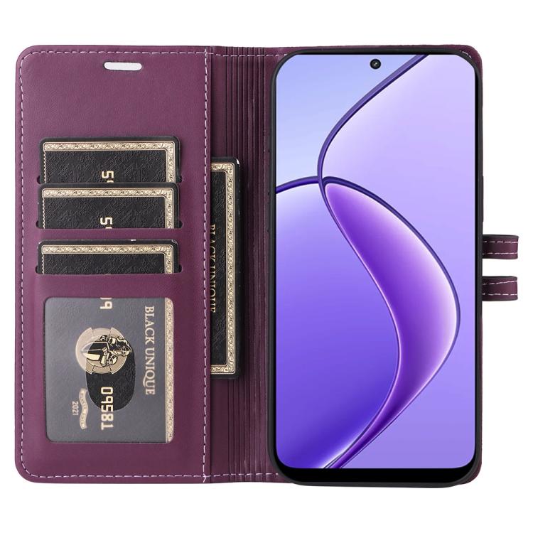 For Realme 13 5G / 12 5G / 12x / C63 5G Stitched Magnetic Buckle Leather Phone Case