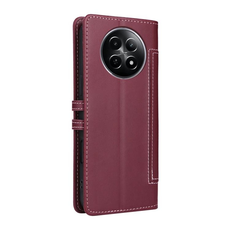 For Realme 13 5G / 12 5G / 12x / C63 5G Stitched Magnetic Buckle Leather Phone Case