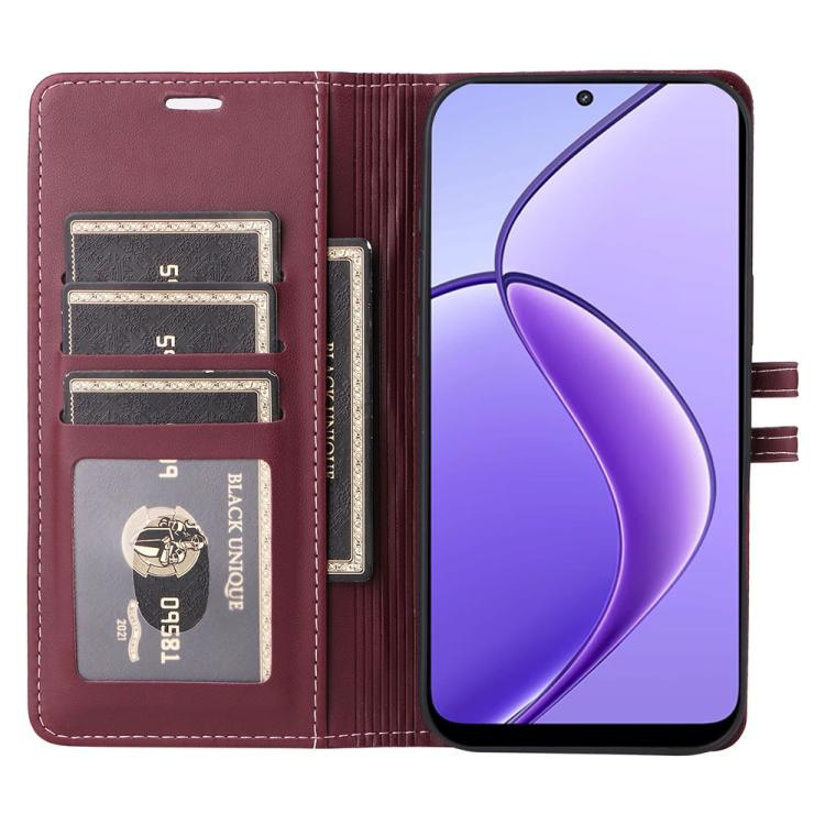 For Realme 13 5G / 12 5G / 12x / C63 5G Stitched Magnetic Buckle Leather Phone Case